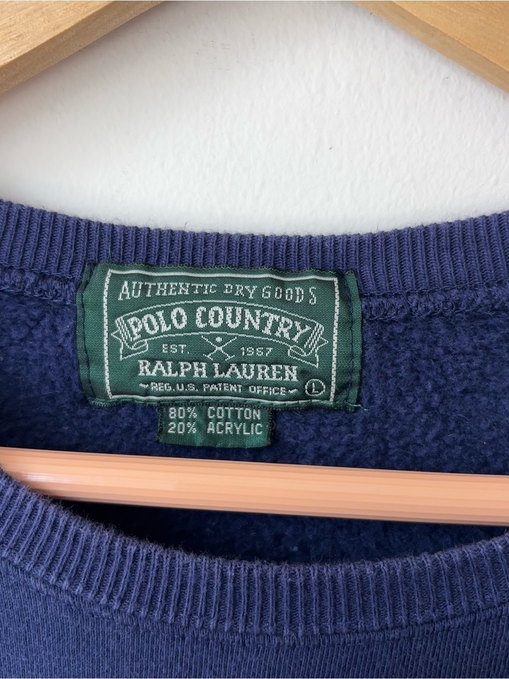 Vintage Polo Country Ralph Lauren Orange Line Crew Neck Sweatshirt Rare 90s - Picture 4 of 11